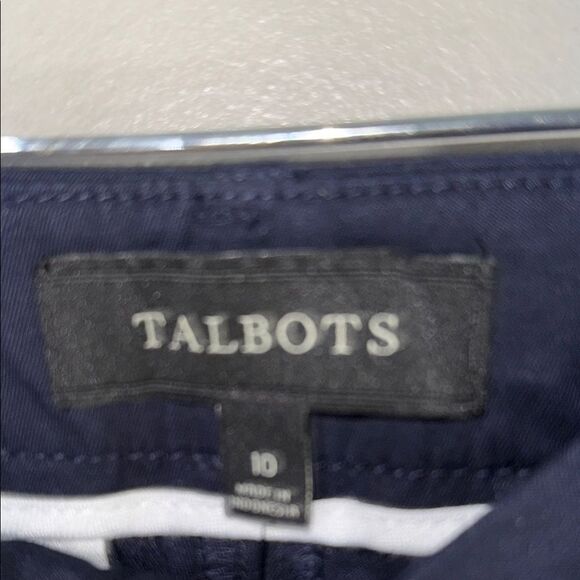 Talbots Navy Blue Cropped Pants with Tailored Silhouette - Picture 2 of 8